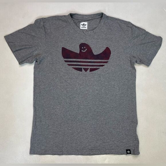 Adidas Shmoo Ghost Mark Gonzalez Skateboarding Graphic T-shirt Women Medium Gray - Picture 1 of 5